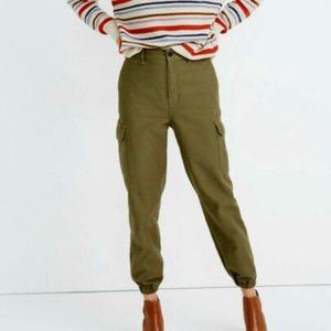 NWT Madewell Women's Green High-Rise Cargo Fatigue Pants